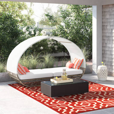 Leiston round patio daybed deals with cushions